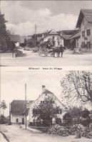 MIECOURT, le haut du village avec la diligence