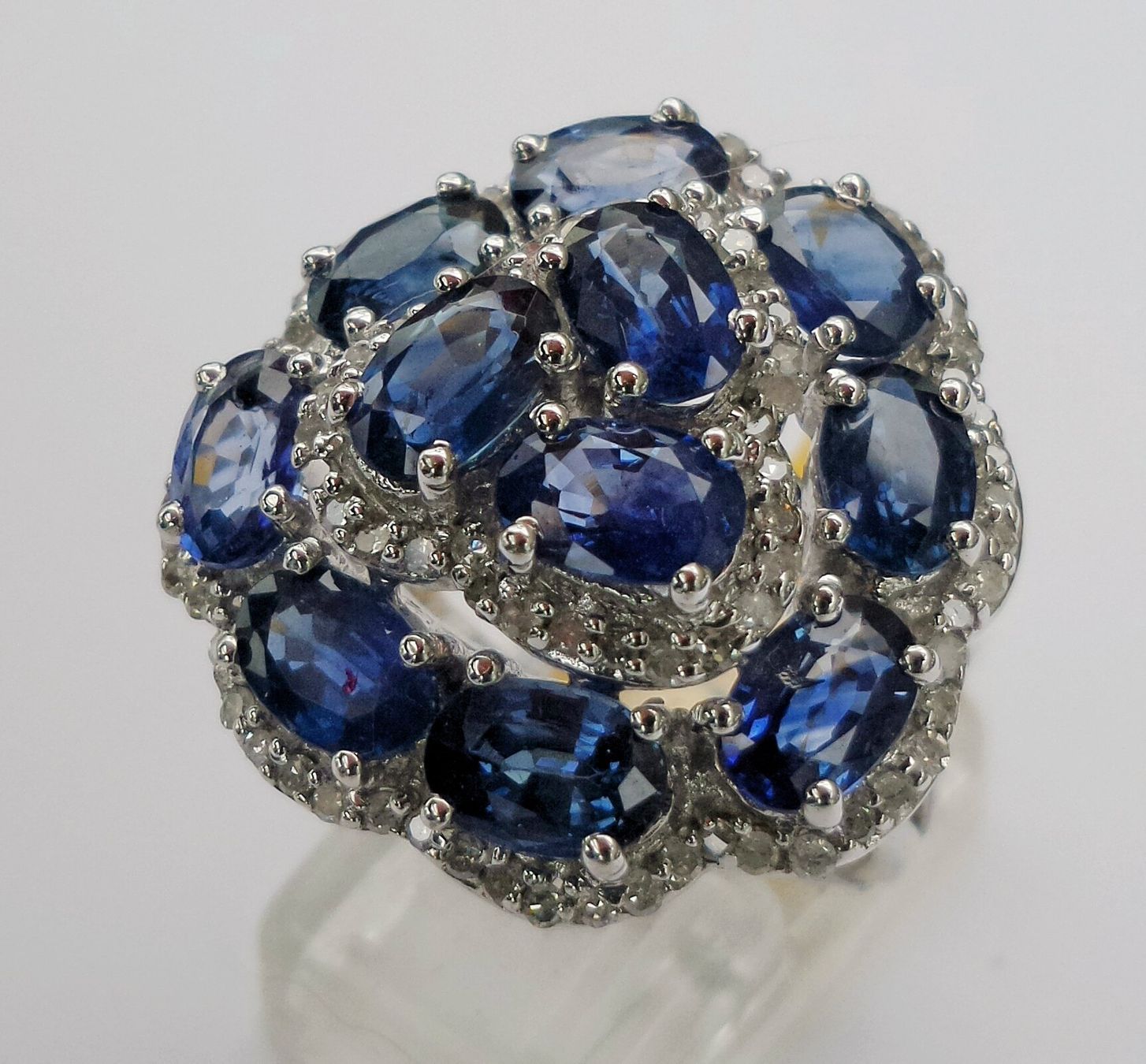 Anelli: Kyanite und Diamanten Fingerring – Nuovo (secondo la descrizione) da Zürich venduto da Bieter04 8