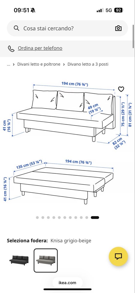 Divani: Divano letto IKEA – Usato da Lumino venduto da mat_9fdf 4