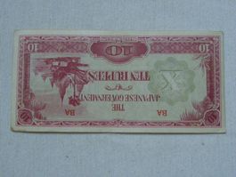 Originale Japanische 10 Rupien Note, Rarität aus dem Krieg!
