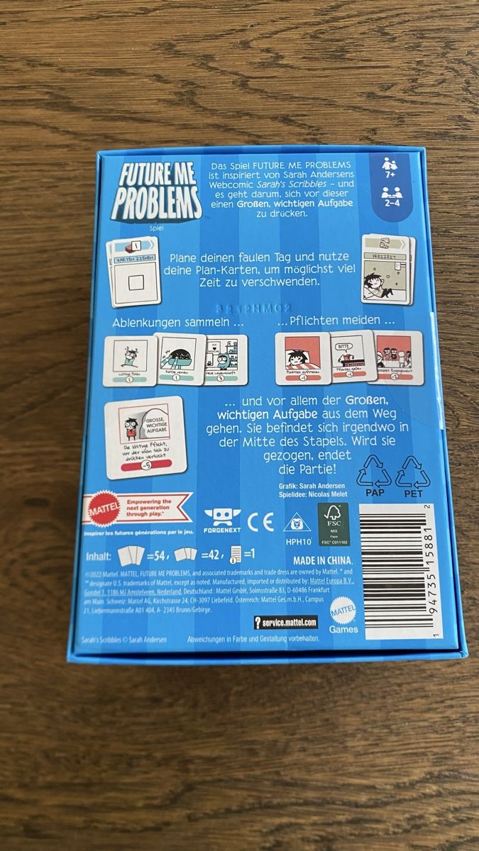 Mattel Giochi: Future Me Problems - Sarah's Scribbles, Kartenspiel neu – Nuovo e nell'imballaggio originale da Hochwald venduto da _biene_ 2