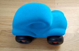 💙GRANDE voiture bleue(12.5 cm!!) en caoutchouc naturel