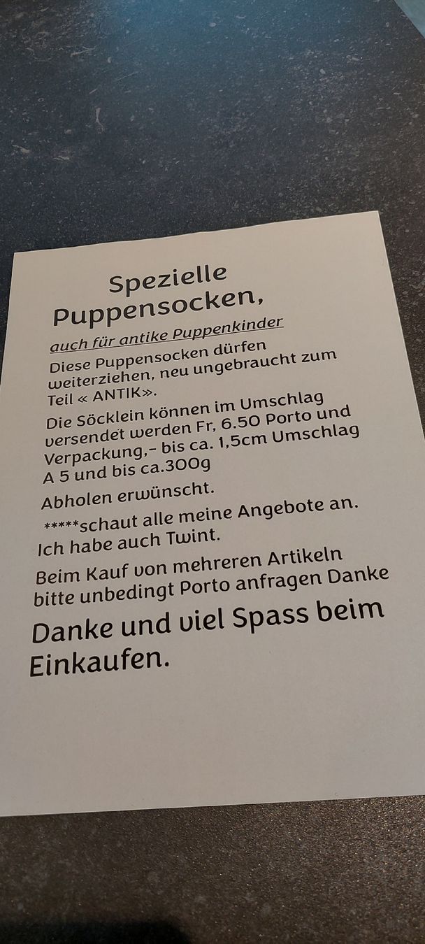 Puppen: Puppensöckli – Neu (gemäss Beschreibung) aus Muri AG von nindo1 6