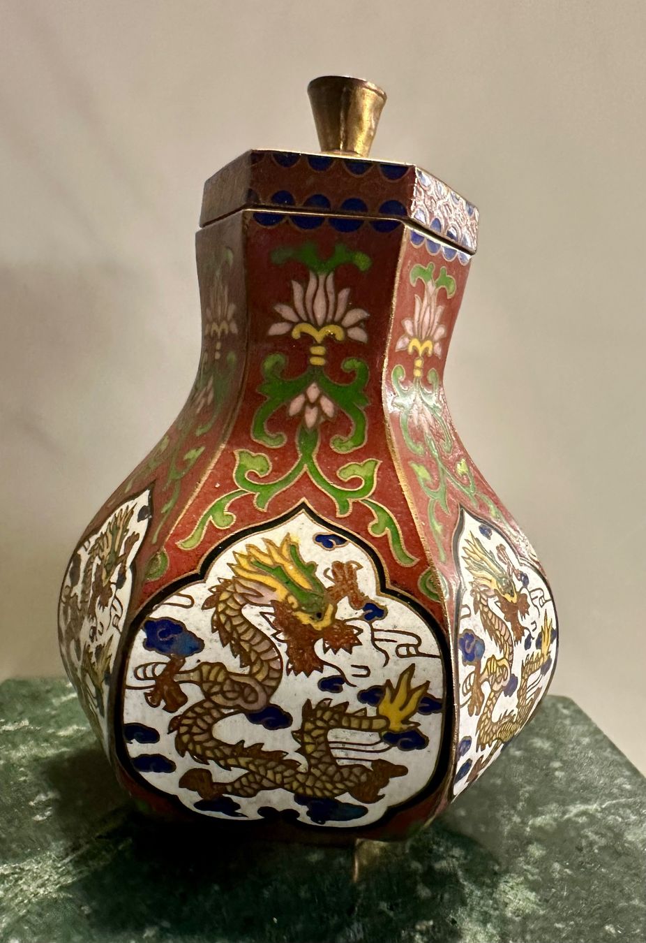 Tutte le decorazioni: Wunderschöne chinesische Cloisonné Dose mit Drachenmotiven – Usato da Zürich venduto da c_d_r 3