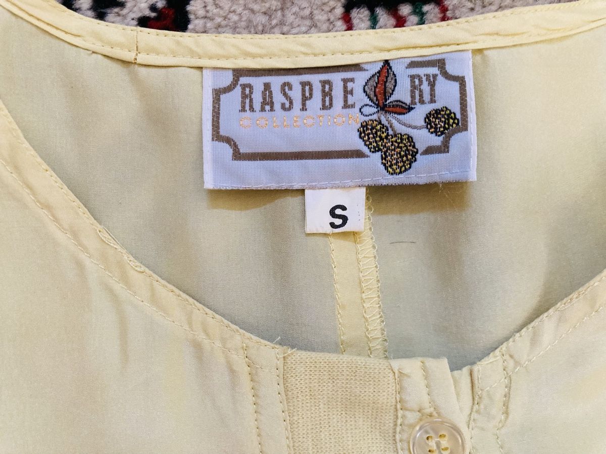 Camicette: Vintage: Bluse RASPBERRY COLLECTION 100% Seide hellgelb Gr.M – Usato da Stetten AG venduto da Hanya 1