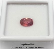 Superbe Spinelle rose 1.15 ct - CERTIFICAT 575.- Fr