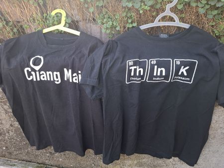 10 Black T'shirts L spezielle Motive
