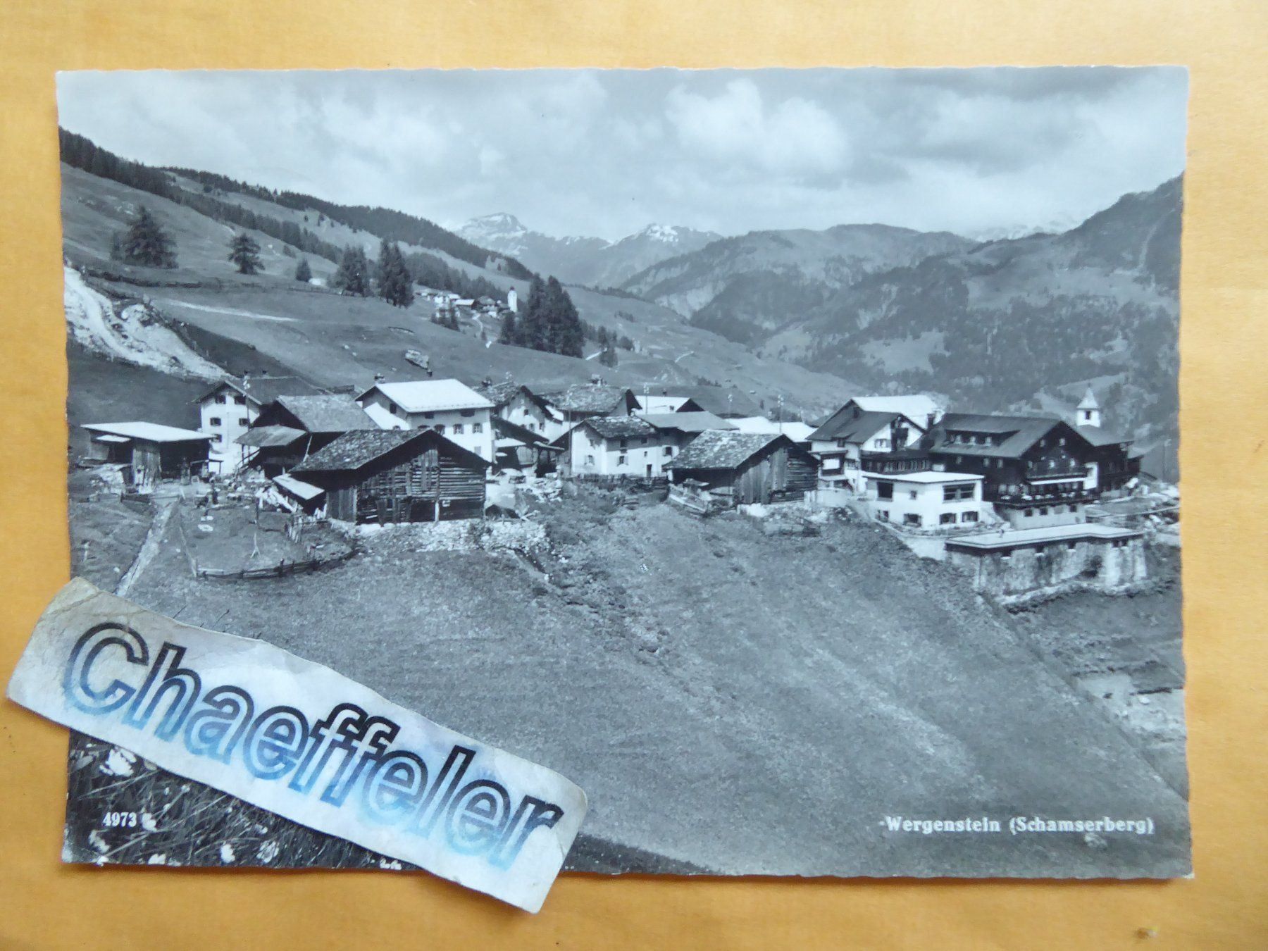 Ansichtskarten: 1959 Wergenstein ( Schamserberg ) – Gebraucht aus Zürich von Chaeffeler
