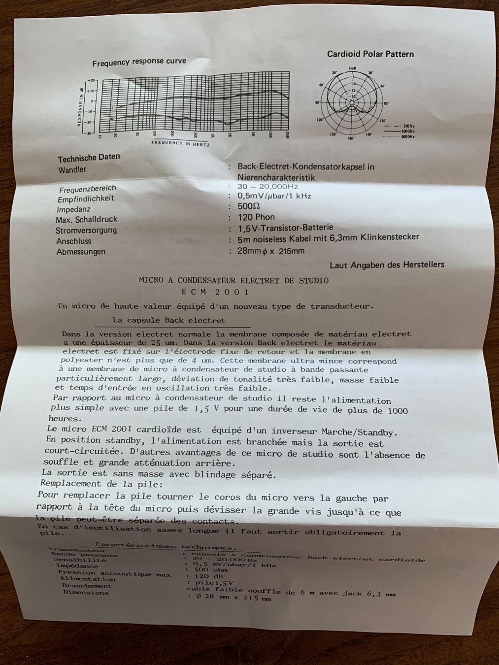 Microfoni: Kondensator Mikrofon mit Kabel, retro – Usato da Wildegg venduto da Elefant42 3