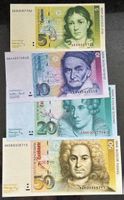 Deutsche Mark Banknoten, verschiedene Werte - Reproduktion