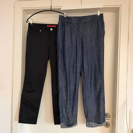 2 Hosen Grösse 34 schwarz blau Calzedonia Street One
