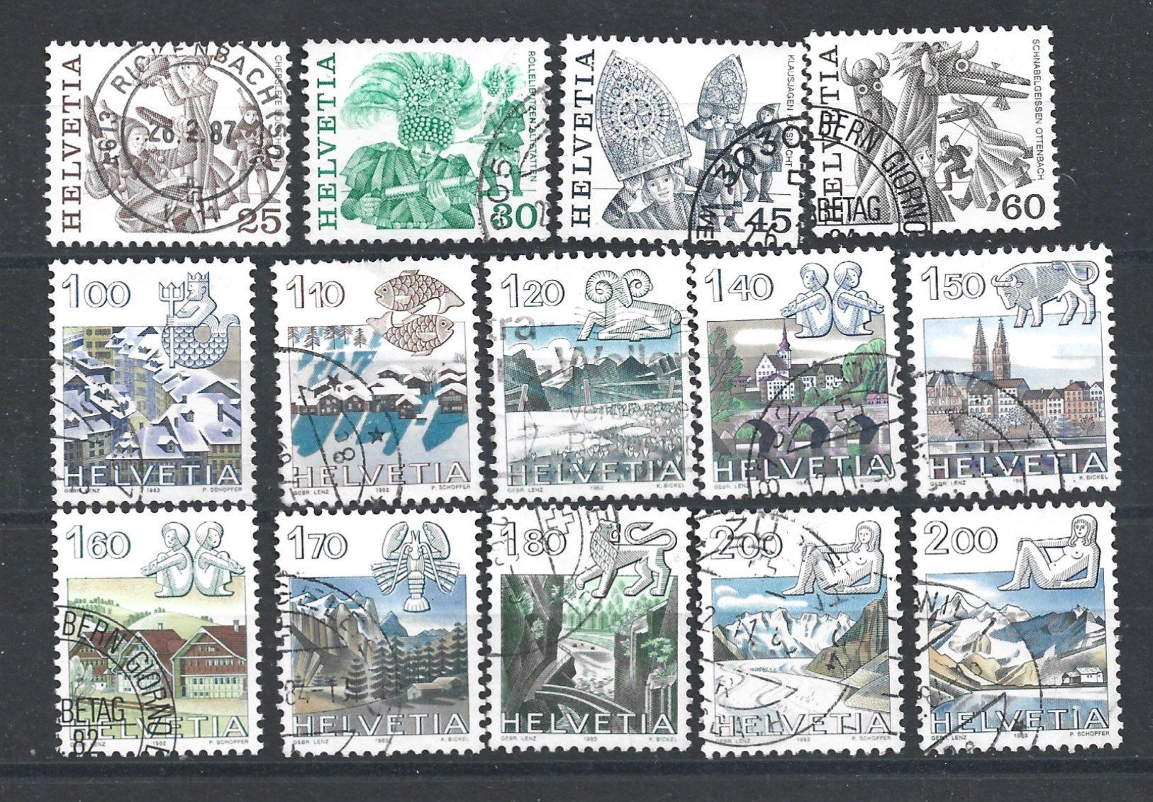 Tous les timbres: 1982-86 Schweiz – D'occasion à Trübbach par Sammer51