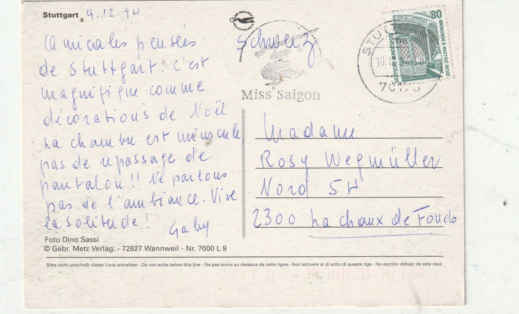 Cartoline postali: Stuttgaet – Usato da Lumbrein venduto da made02 1