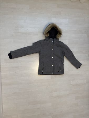 Winterjacke Ktec grau mit Kapuze Grösse 164 gebraucht