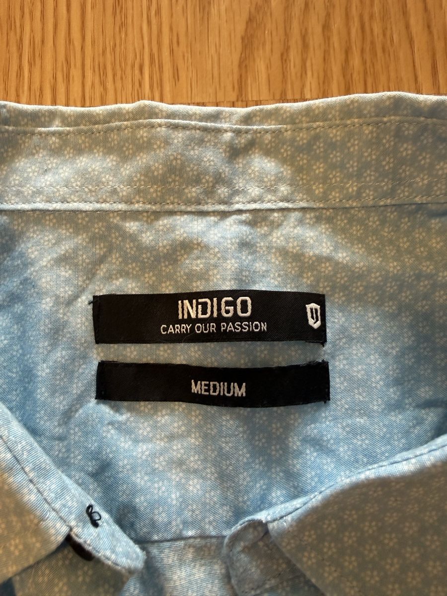Camicie: Indigo Hemd Kurzarm in hellblau - Gr. M – Usato da Oberhofen Thun'see venduto da ClaudiaKelesh 1