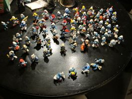 Schlümpfe72 Stück Viele Raritäten Ab den 70er Jahre Schleich