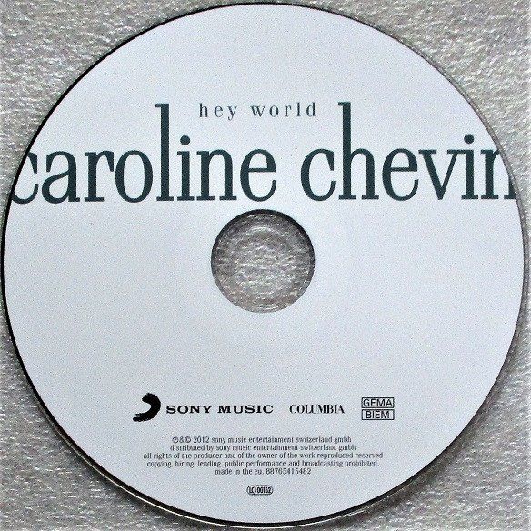 CD: Carolin Chevin [COLUMBIA] - Hey World – Usato da Unterbäch VS venduto da cond 2