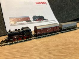 Märklin Z mini-club Güterzug Set Dampflok BR 89 + 2 Wagen