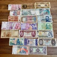 Diverse Banknoten Sammlung aus verschiedene Ländern weltwei