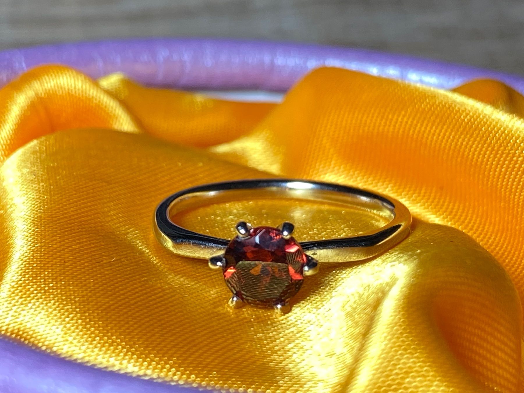 Ringe: Granat Ring Silber 925 vergoldet 💎✨ – Neu und originalverpackt aus Laax GR von Kiki-Kingdom2 9