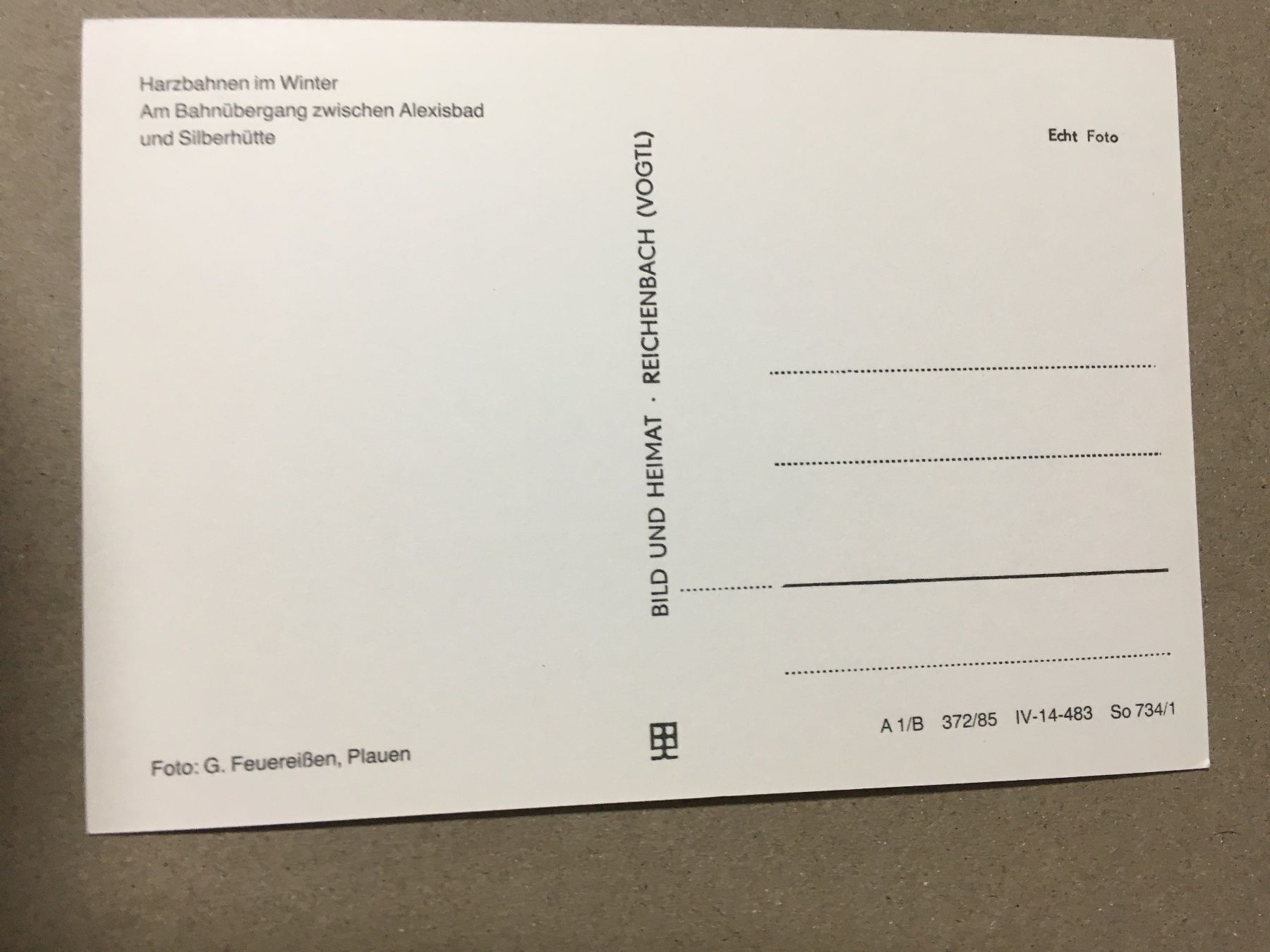 Cartoline postali: AK Bahn Harzbahn im Winter – Usato da Küttigen venduto da Melisch1000 1