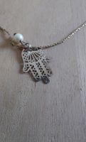 Halskette 18K vergoldet mit Hamsa Amulet 38cm