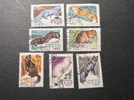 Russia / USSR 1976 Mi.  3386-3392 Animals gest (E748)