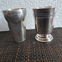 Vintage Becher, Sternegg + Christofle versilbert schöne Form
