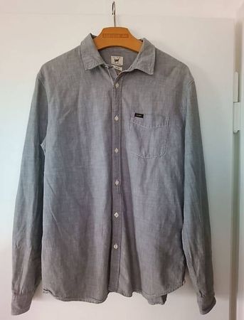 Lee® Herrenhemd Freizeithemd Hemd Gr. XL grau