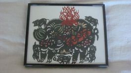 Scherenschnitt Wildschwein-Familie 1995