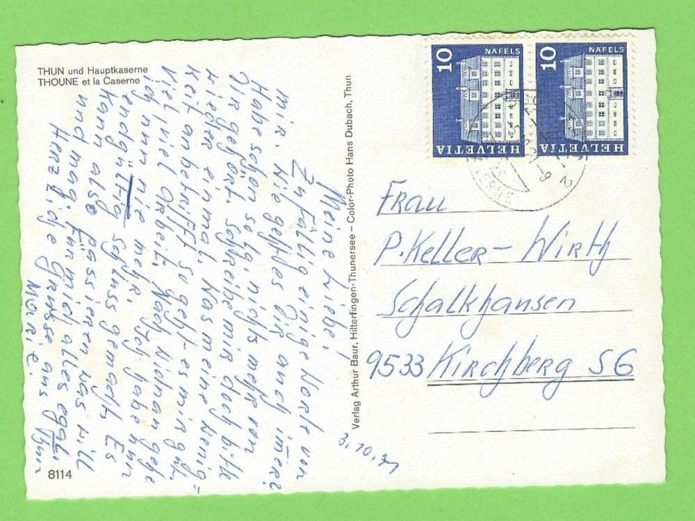 Cartoline postali: Thun und Hauptkaserne – Usato da Zürich venduto da t24_de 1