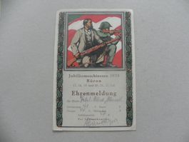 Karte Schützenfest Ehrenmeldung Büron Kanton LU Luzern 1935