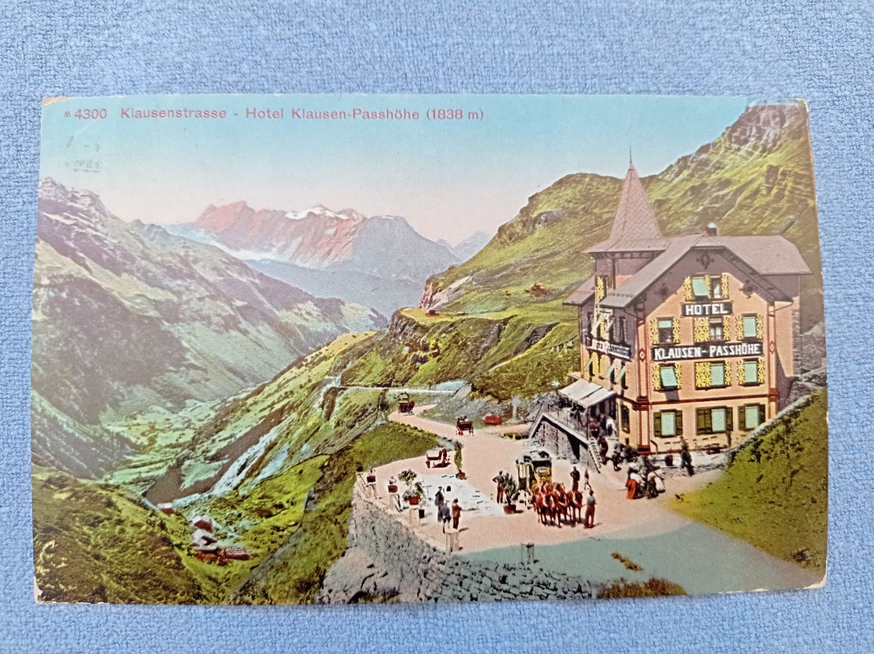 Ansichtskarten: Ansichtskarte Klausenpass 1913 mit Postkutsche – Gebraucht aus Aadorf von Greg19