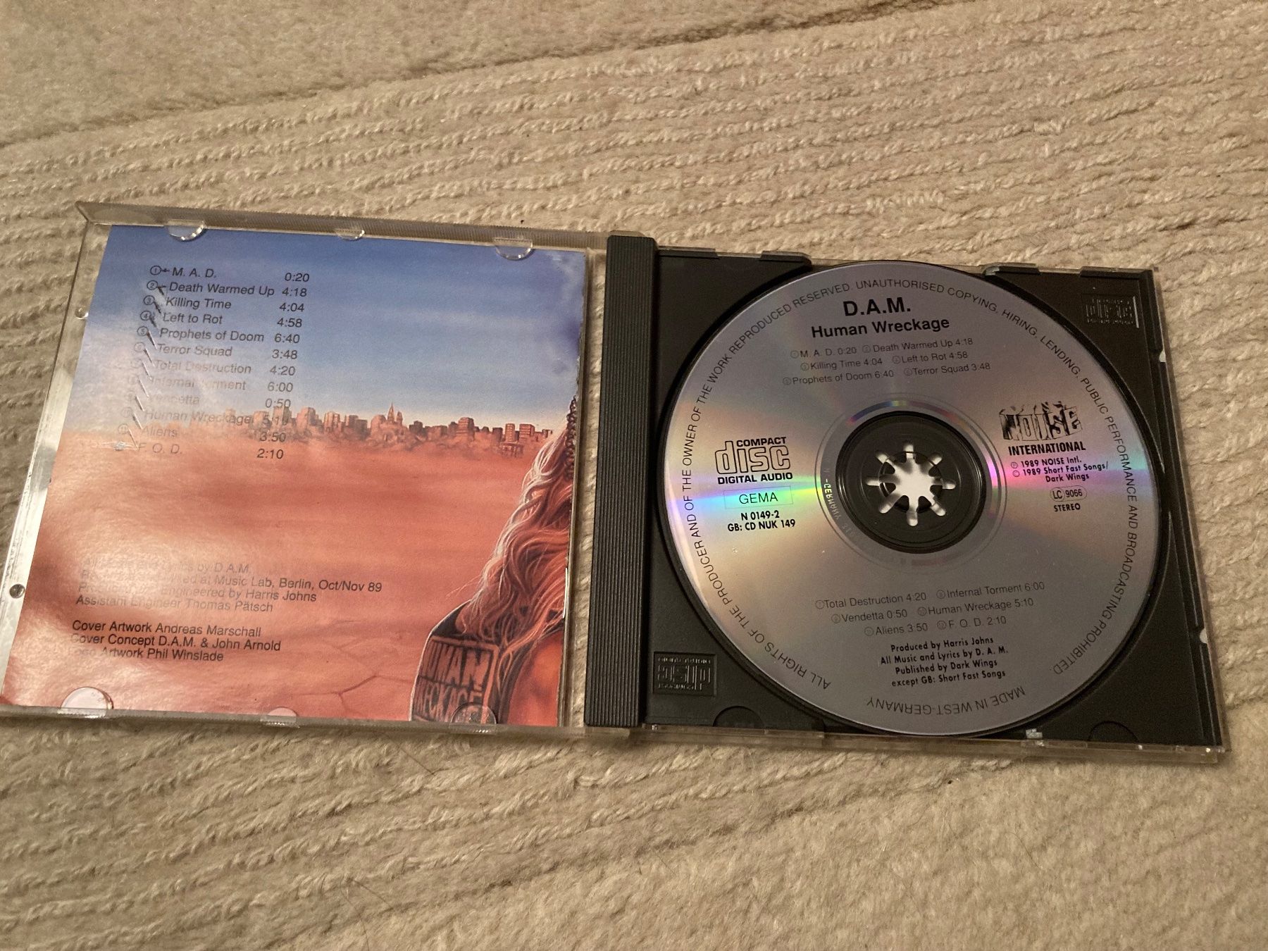 CD: D.A.M.- Human Wreckage CD Original 1990 – Usato da Wagenhausen venduto da Novafreund283 1