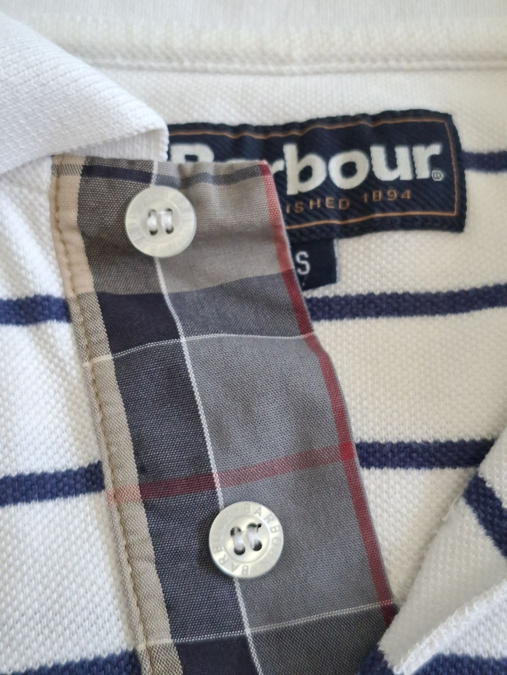 Barbour Magliette Polo: Polo Barbour rayé blanc et bleu taille S  – Usato da Renens VD venduto da ser_j2fn 4