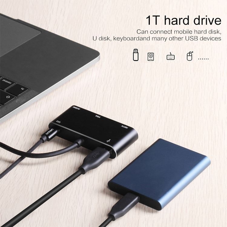 Spine: USB-C / Typ C zu HDMI / VGA / USB 3.0 / – Nuovo e nell'imballaggio originale da Aesch BL venduto da Elektronik_Laden 9