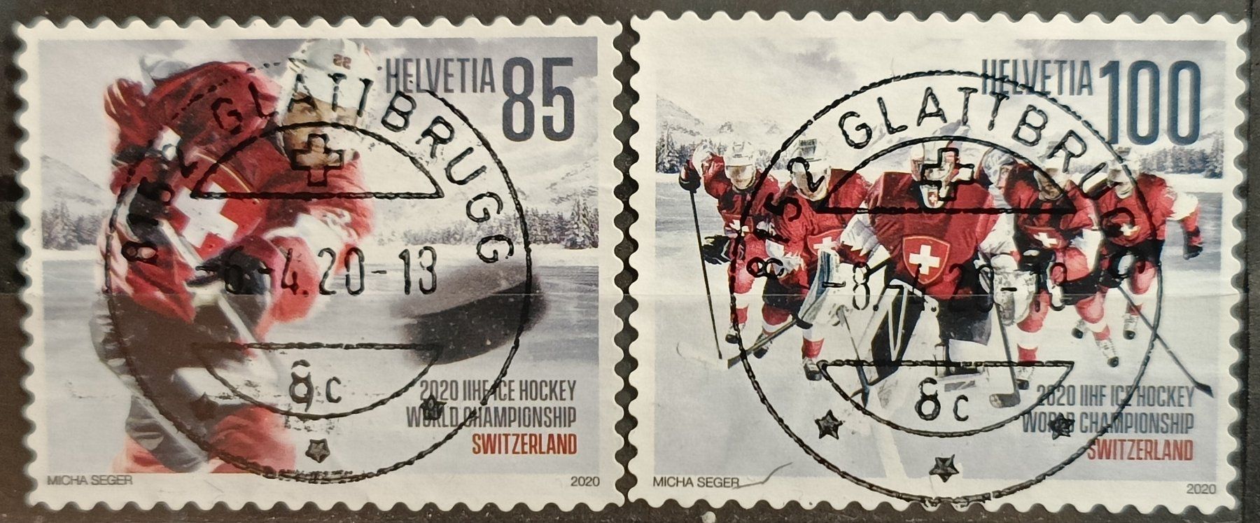 Alle Briefmarken: 2020 Eishockey WM Schweiz Top Stempel – Gebraucht aus Dübendorf von goeggi79