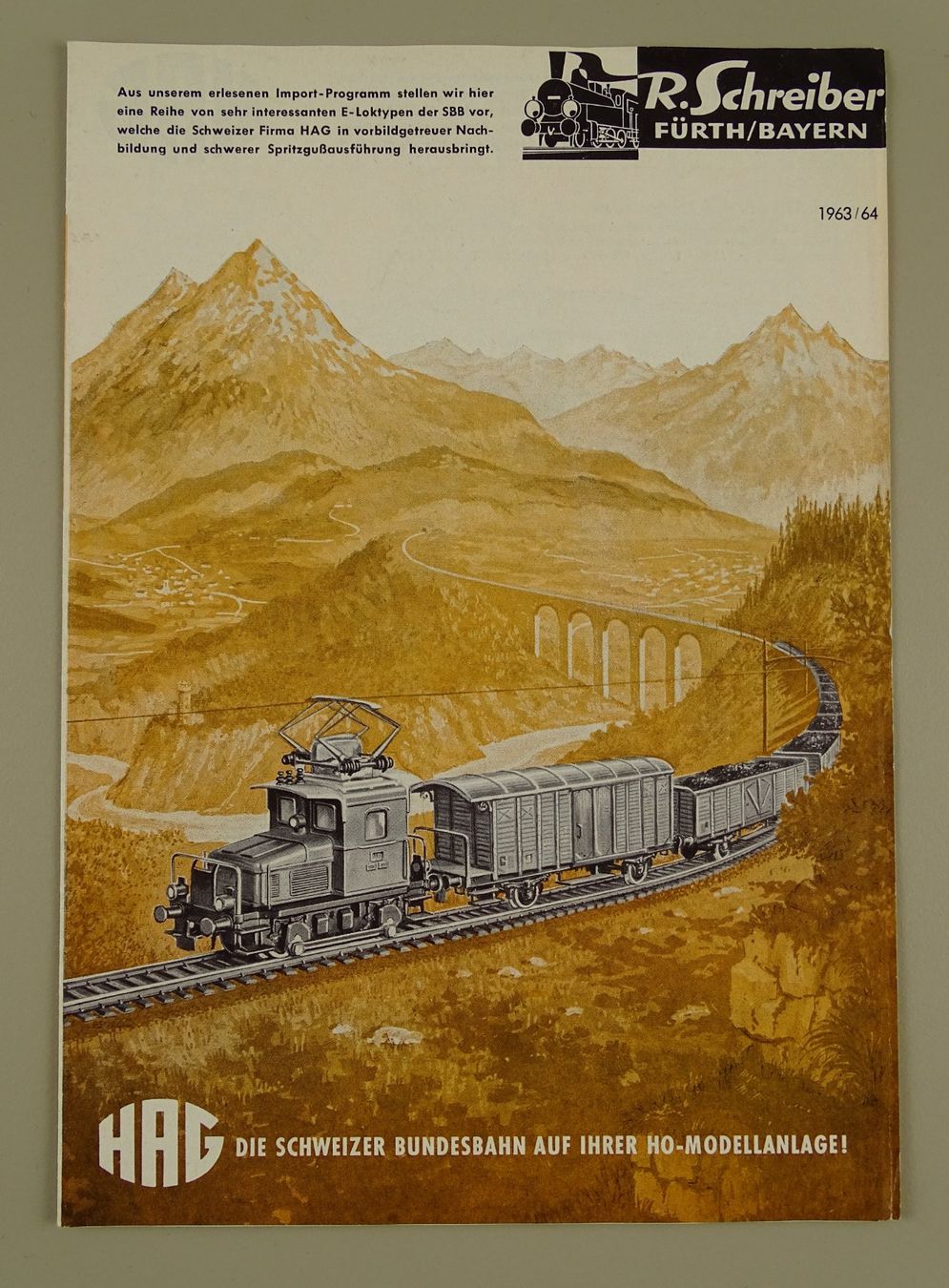 Hag Documenti: HAG FALTBLATT 1963/64 – Usato da Grüningen venduto da Kartensammler