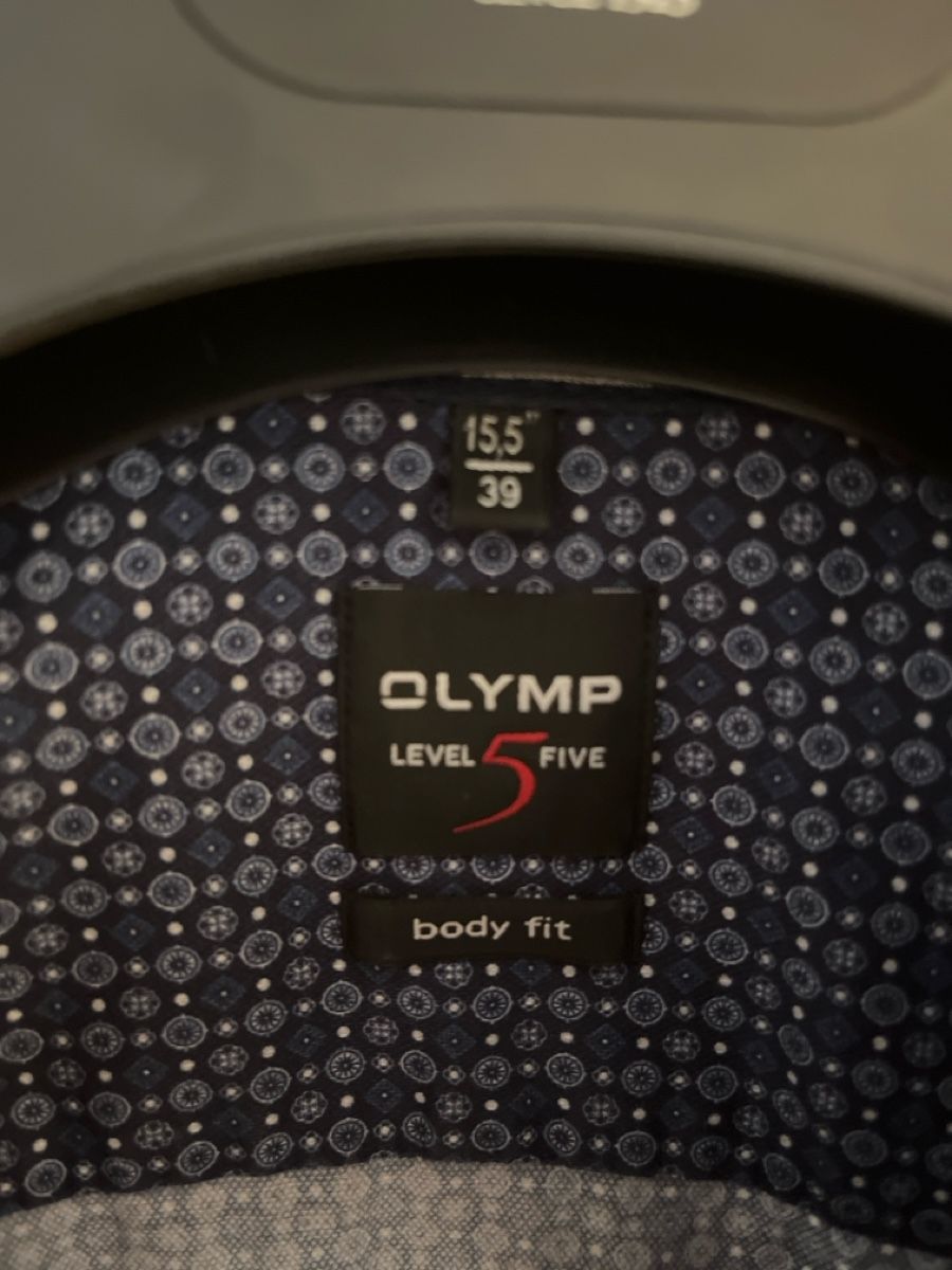 Camicie: OLYMP Men's Blue Patterned Long-Sleeve Shirt - Size 39 – Usato da Aarau venduto da Better_Buy_From_Stef 2