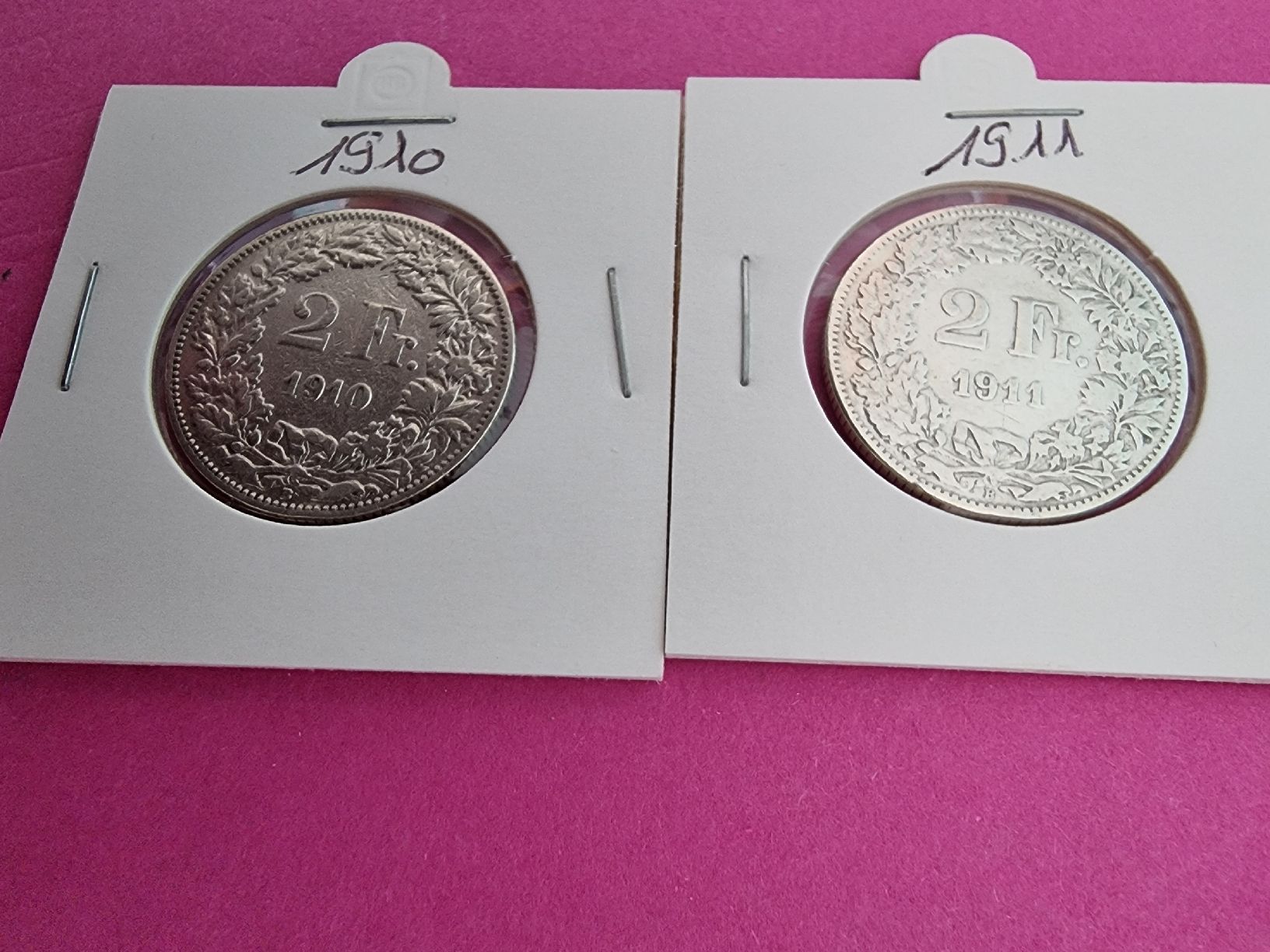Tutti le monete: 6 Schöne 2.Fränkler von 1908-1913 – Usato da Obergösgen venduto da hachma 3