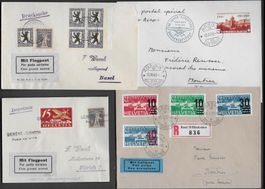 LOT ab 1925/43 Flugpost Briefe verschieden Top ab 1.-