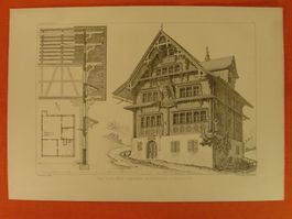 PFARRHAUS IN PETERZELL, STAHLRADIERUNG