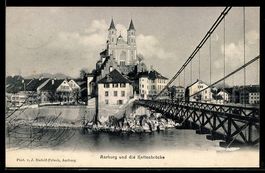 AK Aarburg, Ortsansicht mit Kettenbrücke