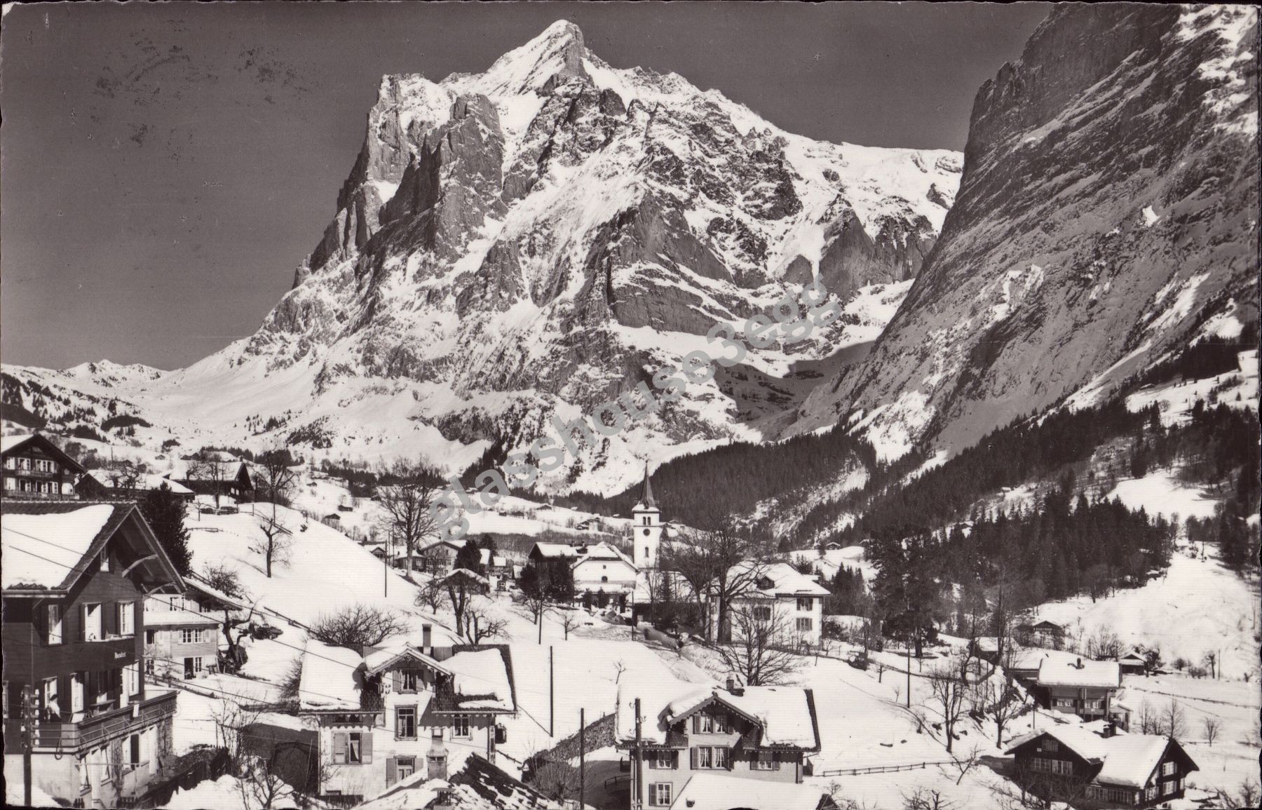 Ansichtskarten: AK 1970 Grindelwald mit Wetterhorn – Gebraucht aus Eggersriet von glasshouse3egg