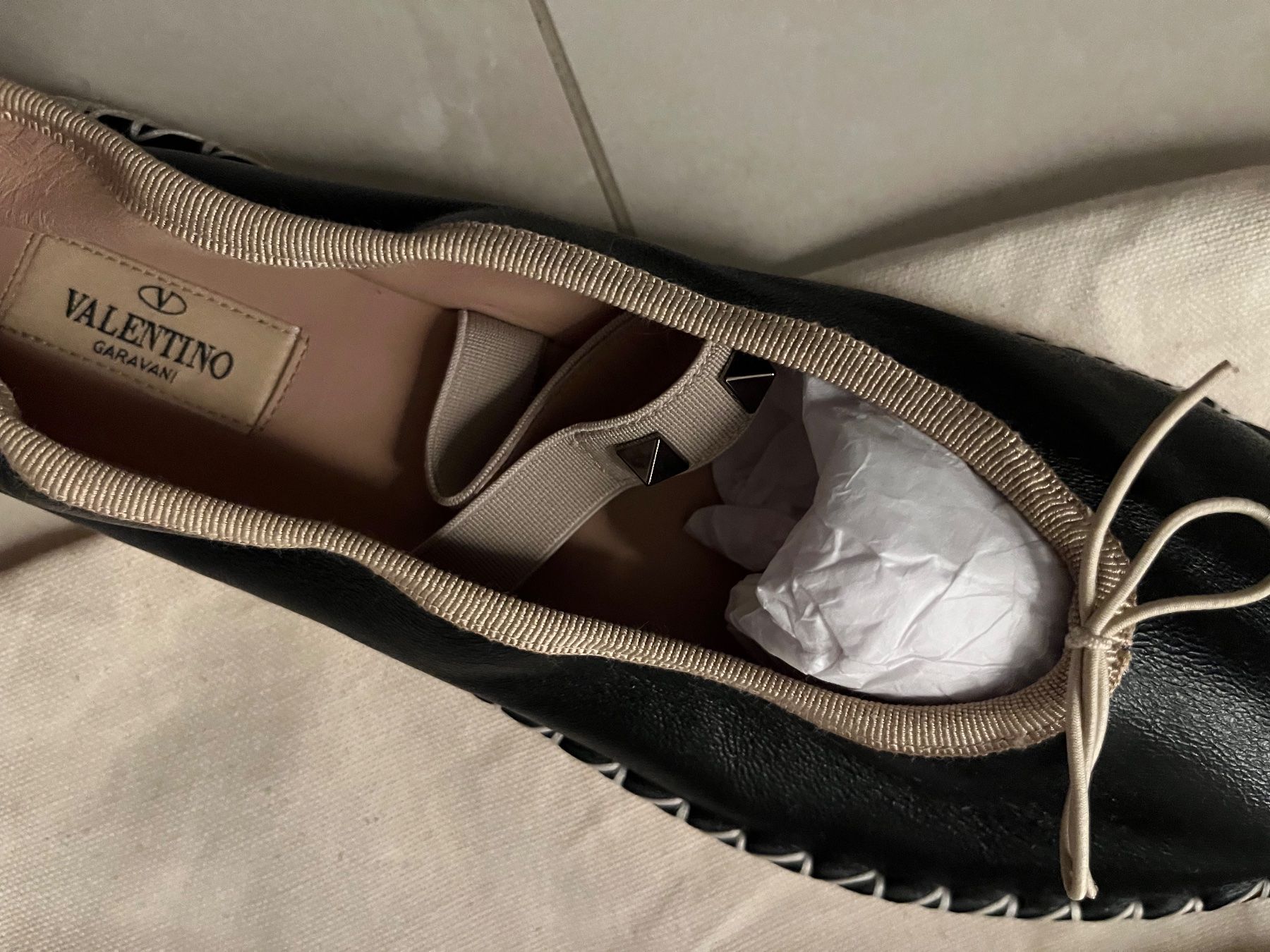 Valentino Scarpe da donna: Valentino Rockstud Leather Ballerina – Nuovo (secondo la descrizione) da Zürich venduto da fab_lhd9 2