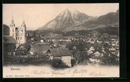 AK Sarnen, Blick auf den Ort, 1904