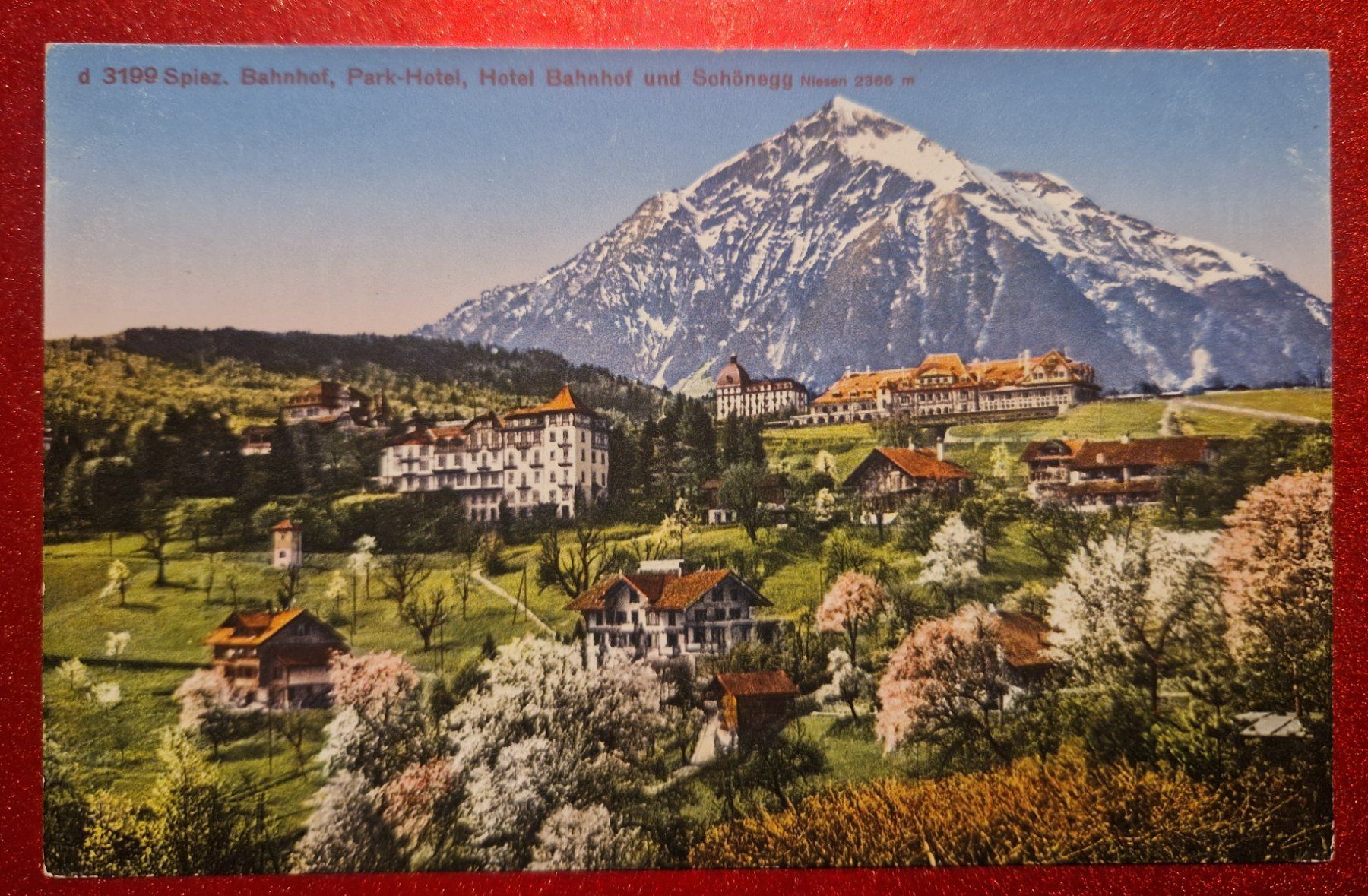 Cartoline postali: Spiez, Park-Hotel, Hotel Bahnhof – Nuovo (secondo la descrizione) da Melchnau venduto da Arthurius