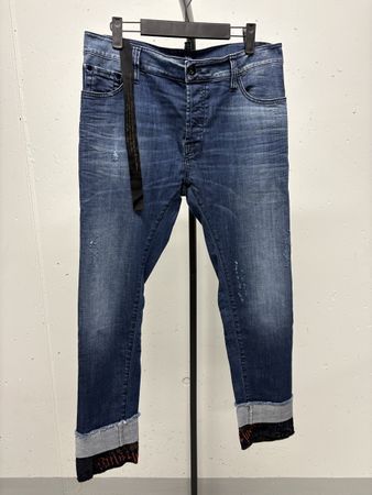 Maurizio Massimino Jeans Gr. 42 unisex Boyfriend blau