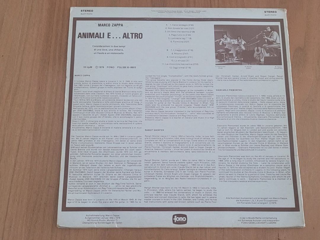 Schallplatten: LP  Marco Zappa – Gebraucht aus Martigny von MZ-67 1