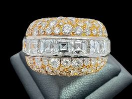 Glamouröser Cocktailring 18k Diamanten 5.8c Grösse 53 *S1637